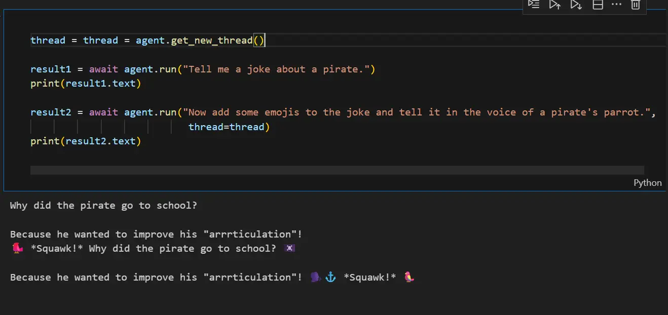 create ai agent using microsoft agent framework