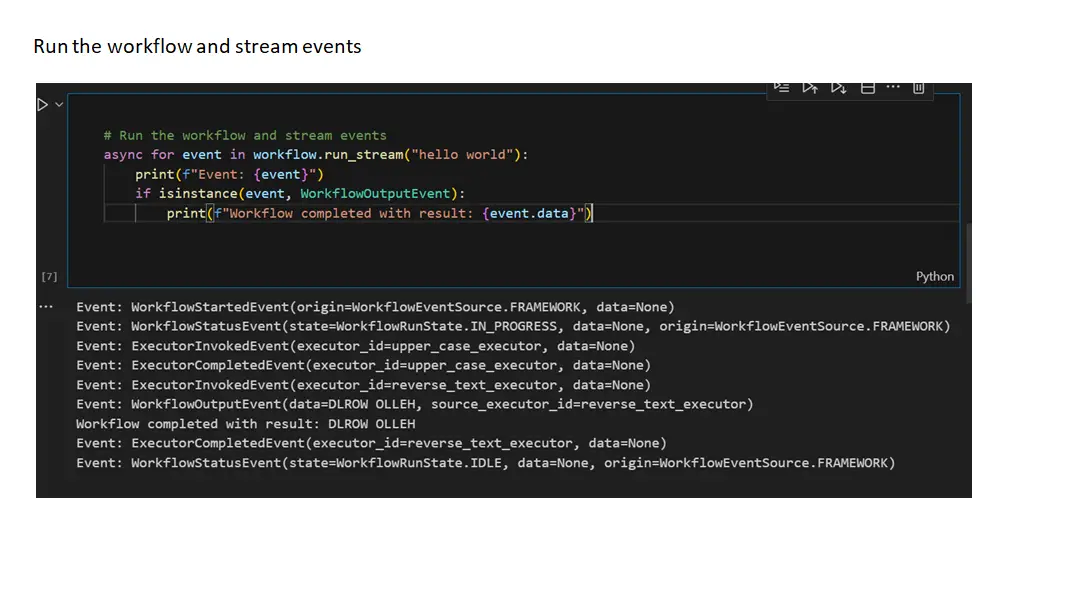 create a sequential workflow using microsoft agent framework